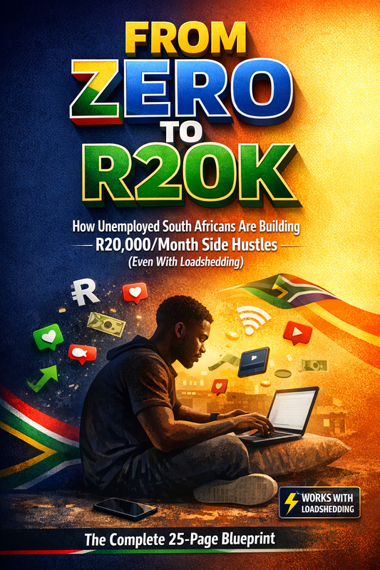 FROM ZERO TO R20K EBOOK: How Unemployed South Africans Are Building R20,000/Month Side Hustles